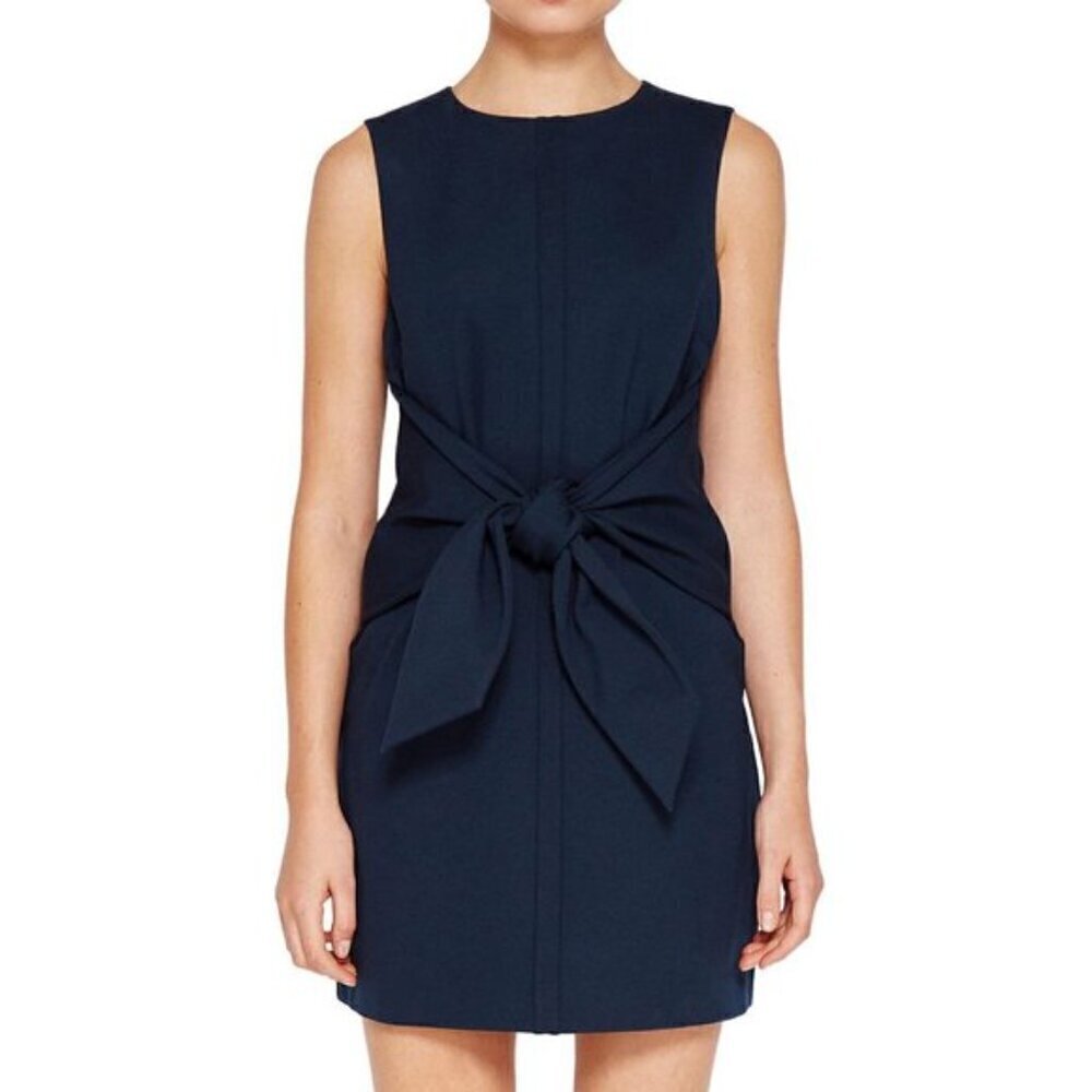 Ted Baker Papron Colour By Numbers Waist Tie Dress Navy US Size 6/ Ted Size 2